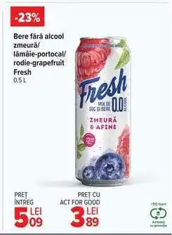 Carrefour Bere fără alcool zmeură/lămâie-portocal/rodie-grapefruit Fresh 0.5 L Ofertă