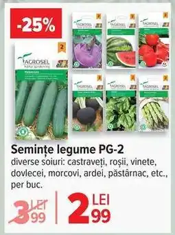 Carrefour Semințe legume PG-2 Ofertă