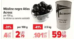 Carrefour Măsline negre Atlas Across Ofertă