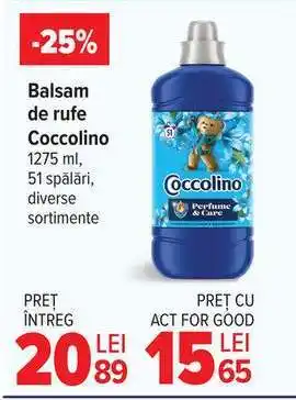 Carrefour Balsam de rufe Coccolino Ofertă