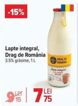 Carrefour Lapte integral Drag de România Ofertă