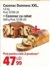 Carrefour Cozonac Domnesc XXL + Cozonac cu rahat Ofertă