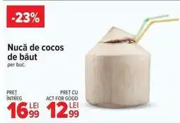Carrefour Nucă de cocos, de băut Ofertă
