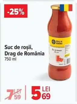 Carrefour Suc de roșii Drag de România Ofertă