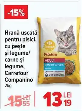 Carrefour Hrană uscată pentru pisici Carrefour Companino Ofertă
