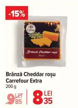 Carrefour Brânză Cheddar roșu Carrefour Extra Ofertă