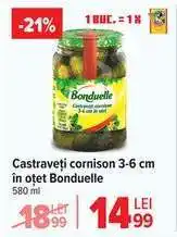 Carrefour Castraveți cornison 3-6 cm în oțet Bonduelle Ofertă