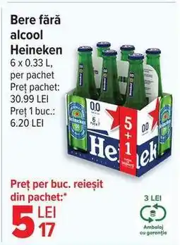 Carrefour Bere fără alcool Heineken Ofertă