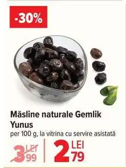 Carrefour Măsline naturale Gemlik Yunus Ofertă
