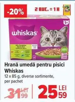 Carrefour Hrană umedă pentru pisici Whiskas Ofertă