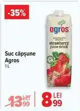 Carrefour Suc căpșune Agros 1L Ofertă