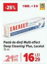 Carrefour Pastă de dinți Multi-Effect Deep-Cleaning/Plus, Lacalut Ofertă