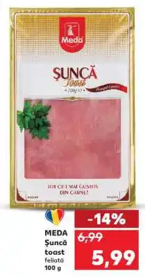 Kaufland MEDA Șuncă toast feliată 100 g Ofertă