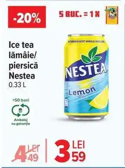 Carrefour Ice tea lămâie/piersică Nestea 0.33 L Ofertă