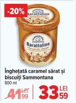 Carrefour Înghețată caramel sărat și biscuiți Sammontana Ofertă
