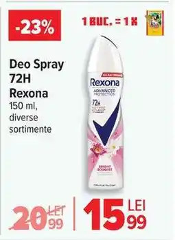 Carrefour Deo Spray 72H Rexona Ofertă