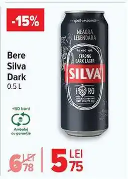 Carrefour Bere Silva Dark 0.5 L Ofertă