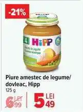 Carrefour Piure amestec de legume/dovleac, Hipp Ofertă