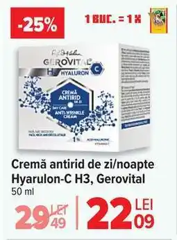 Carrefour Cremă antirid de zi/noapte Hyarulon-C H3, Gerovital Ofertă