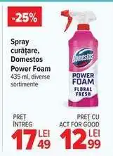 Carrefour Spray curățare, Domestos Power Foam Ofertă