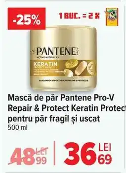 Carrefour Mască de păr Pantene Pro-V Repair & Protect Keratin Ofertă