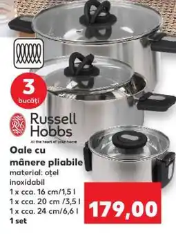 Kaufland Set oale cu mânere pliabile Russell Hobbs Ofertă