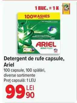 Carrefour Detergent de rufe capsule Ariel Ofertă