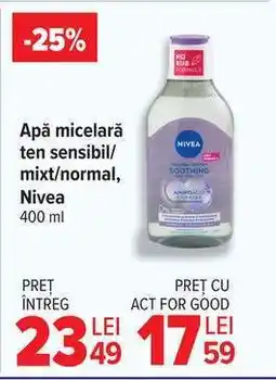 Carrefour Apă micelară ten sensibil/mixt/normal, Nivea Ofertă