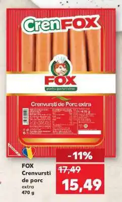 Kaufland FOX Crenvursti de porc extra Ofertă