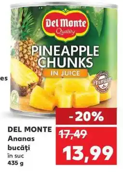 Kaufland DEL MONTE Ananas bucăți în suc 435 g Ofertă