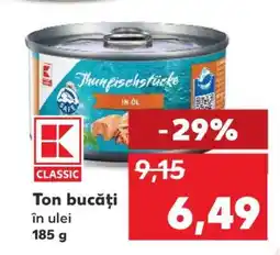 Kaufland Ton bucăți în ulei Ofertă