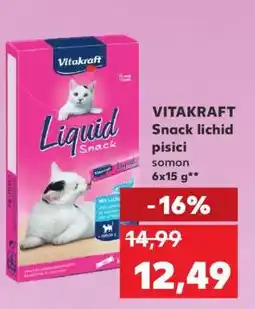 Kaufland VITAKRAFT Snack lichid pisici somon Ofertă
