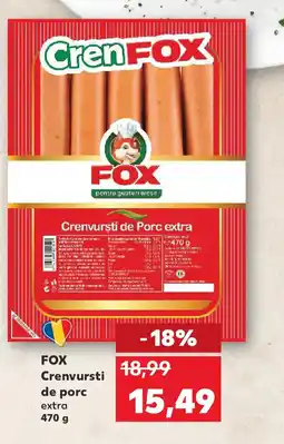 Kaufland FOX Crenvursti de porc Ofertă