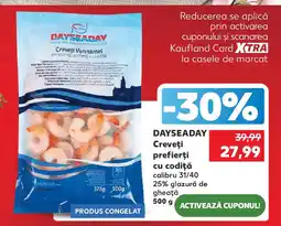Kaufland DAYSEADAY Creveţi prefierţi cu codiţă Ofertă