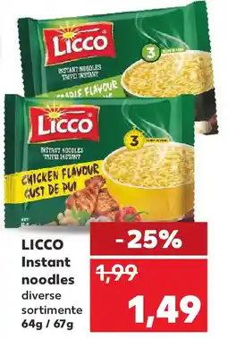 Kaufland LICCO Instant noodles Ofertă