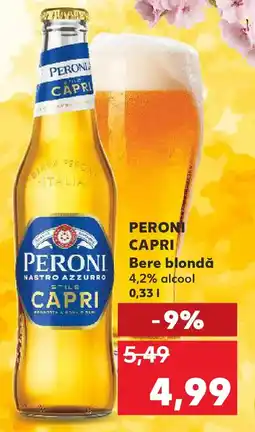 Kaufland PERONI CAPRI Bere blondă Ofertă