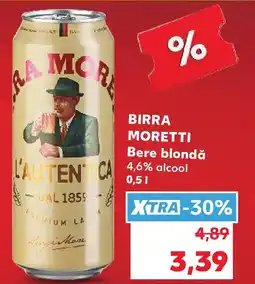 Kaufland BIRRA MORETTI Bere blondă Ofertă
