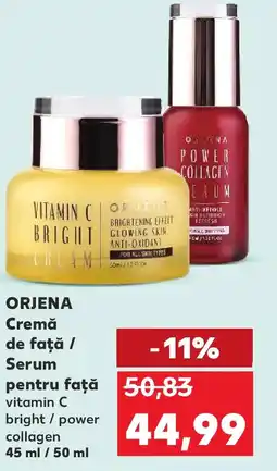 Kaufland ORJENA Cremă de faţă / Serum pentru faţă Ofertă