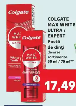 Kaufland COLGATE MAX WHITE ULTRA / EXPERT Pastă de dinţi Ofertă