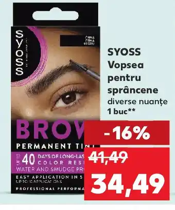 Kaufland SYOSS Vopsea pentru sprâncene Ofertă