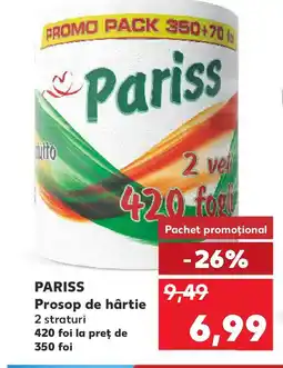 Kaufland PARISS Prosop de hârtie Ofertă