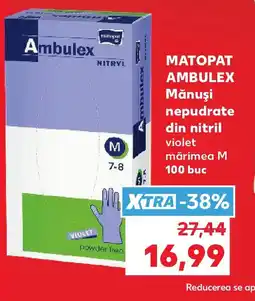 Kaufland MATOPAT AMBULEX Mănuşi nepudrate din nitril Ofertă