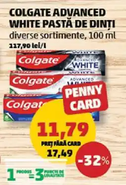 Penny Colgate Advanced White Pastă de Dinți Ofertă