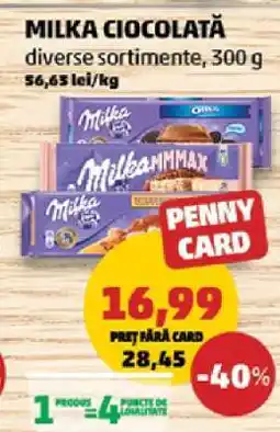 Penny MILKA CIOCOLATĂ Ofertă