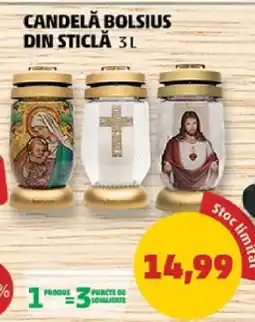 Penny Candelă Bolsius din sticlă 3L Ofertă