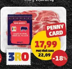 Penny Ceafă de porc fără os, feliată Ofertă