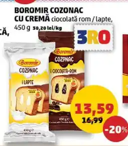 Penny Boromir Cozonac cu cremă ciocolată/rom/lapte Ofertă