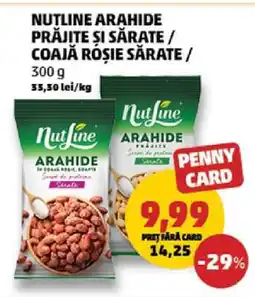Penny Nutline Arahide Prăjite și Sărate / Coajă Roșie Sărate Ofertă