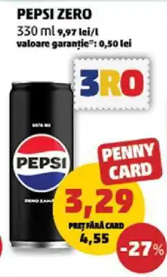 Penny Pepsi Zero Ofertă