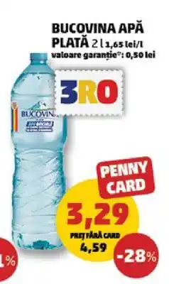 Penny Bucovina Apă Plată 2L Ofertă